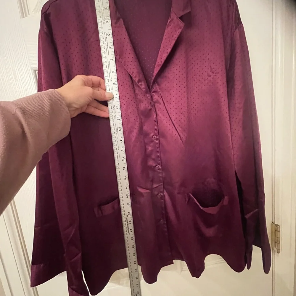 Nordstrom Deep Purple Women's PJ Top Silky.‎